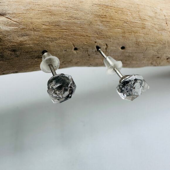 Herkimer Diamond Sterling Silver Stud Earrings - Picture 6 of 8